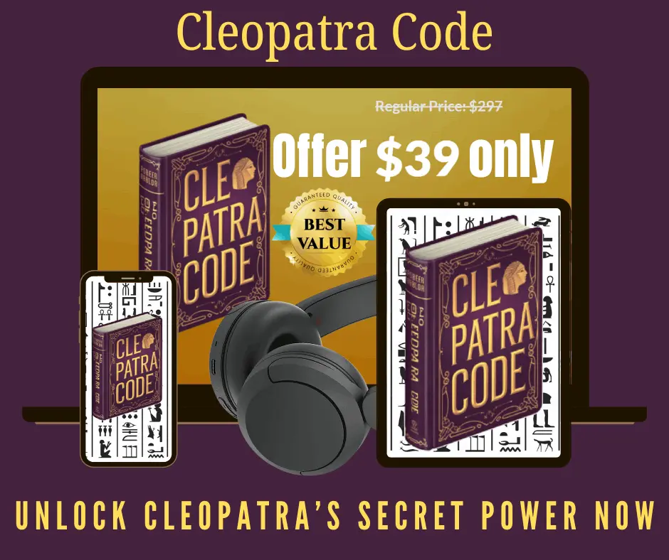 Cleopatra Code™ Audio Book Purple Background